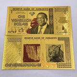 Reserve Bank Of Zimbabwe One Vigintillion Dollars Gold Plated Banknote 24K Gold Banknote Commemorative Collection Business Gifts