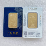 Various Types PAMP Non-magnetic 1oz/2.5g/5g/10g/20g/50g/100g Sealed Packing Copper Gold Bar 24k Gold Plated Bullion Ingot Bar Unique Serial No.