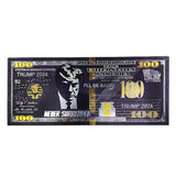 NEVER  SURRENDER New Style 2024 Black Banknotes One Hundred Dollars USA President Donald Trump Banknote Gift For Fans Collection