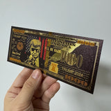 Trump Black Goden Banknotes 2024 I'll Be Back Donald Trump One Thousand Dollars Plated Banknote Collectibles Home Decor Gift