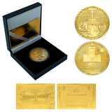 The White House Gold Coin With Case The Temple Coin The President Donald Trump Gold Plated Coin Metal Coin Collect Commemorative Gifts