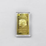 Liberty Square Bullion US Gold Coin With Case Keep Ameroca Great  American President Donald J. Trump Black Gold Bar Commemorative Coin For Gift