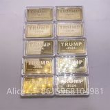 Donald Trump 2024 Keep America Great Gold Presidential Coin Trump Flag US Assassination Campaign Commemorative Coin Collection Gift