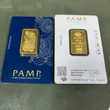Various Types PAMP Non-magnetic 1oz/2.5g/5g/10g/20g/50g/100g Sealed Packing Copper Gold Bar 24k Gold Plated Bullion Ingot Bar Unique Serial No.