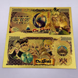 11 Designs Dr.STONE Gold Banknotes for Selection