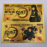 21 Designs Demon Slayer Gold Banknotes and coins for Selection