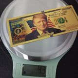 Trump 1,000,000 Dollars The President Of US Donald Trump 2024 Gold Plated Banknote Gold Foil Banknote Plastic Banknote Collect Commemorative Gifts