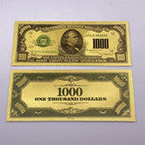 Wholesale Mixed styles America Banknote USD Dollar Banknote in 24K Gold Plated For Collection Gift