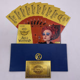 Alice's Adventures in Wonderland Gold Banknotes-4 Designs