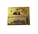 New 3 Types I'll Be Back The President Donald Trump 2024 Gold Plated Banknote Plated 24K Gold Banknote Commemorative Notes Gifts Collection Souvenir