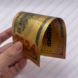 Donald Trump Keep America Great Again Trump 2024 Gold Plated Banknote Gold Foil Banknote Plastic Banknote Collection Gift