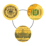 Trump Five Thousand Dollars President of the United States Donald Gold Plated Banknote 24K Gold Foil Banknote Plastic Banknote Collection Gift