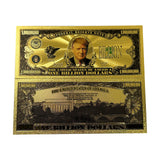 One Billion Dollars The US President Of Donald Trump Gold Plated Banknote Series 2024 Gold Foil Banknote Plastic Banknote Gift For Fans Collection