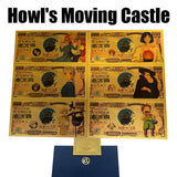 6 Designs Howl's Moving Castle Gold Banknotes for Selection