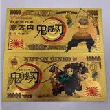 21 Designs Demon Slayer Gold Banknotes and coins for Selection