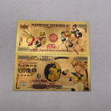 16 Designs Sailor Moon Gold Banknotes and coins for Selection