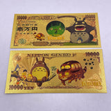 7 Designs Totoro Gold Banknotes and coins for Selection