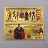 9 Designs DC Heros Gold Banknotes  for Selection