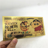 5 Designs Crayon Shin-chan Gold Banknotes for Selection