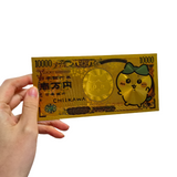 Exquisite Chiikawa 5pcs Gift Collection The Animation 10000  Japanese yen Gold Banknotes