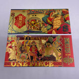 10 Designs ONE PIECE  Gold and Silvery Banknotes for Selection