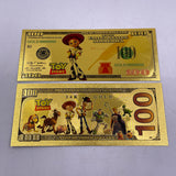 5 Designs Toy Story Gold Banknotes and coins for Selection