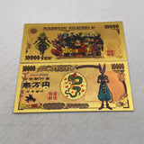 48 Designs Dragon Ball Z Gold Banknotes and coins for Selection