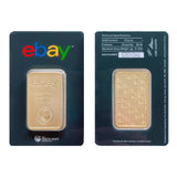 EBAY Sealed Packing Copper Gold Bar Non-magnetic 1oz 24k Gold Plated Bullion Ingot Bar Unique Serial No. Collection Gift