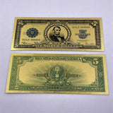 Wholesale Mixed styles America Banknote USD Dollar Banknote in 24K Gold Plated For Collection Gift