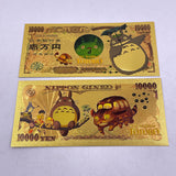 7 Designs Totoro Gold Banknotes and coins for Selection