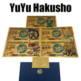 5 Designs YuYu Hakusho Gold Banknotes and Coins for Selection