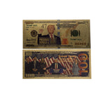 New 8 Types One Hundred Dollars The President Donald Trump 2024 And Trump 2025 Gold Plated Banknote Plated Commemorative Notes Gifts Collection Souvenir