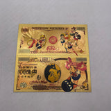 16 Designs Sailor Moon Gold Banknotes and coins for Selection