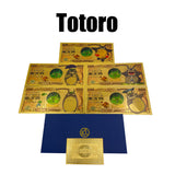 7 Designs Totoro Gold Banknotes and coins for Selection