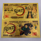 21 Designs Demon Slayer Gold Banknotes and coins for Selection