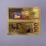 New 8 Types One Hundred Dollars The President Donald Trump 2024 And Trump 2025 Gold Plated Banknote Plated Commemorative Notes Gifts Collection Souvenir