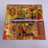 10 Designs ONE PIECE  Gold and Silvery Banknotes for Selection