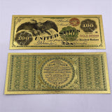 Wholesale Mixed styles America Banknote USD Dollar Banknote in 24K Gold Plated For Collection Gift
