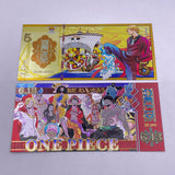 10 Designs ONE PIECE  Gold and Silvery Banknotes for Selection