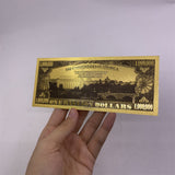 One Million Dollars Donald Trump Gold Plated Banknote Series 2024 Gold Foil Banknote Plastic Card Gift For Fans Collection