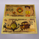 7 Designs Totoro Gold Banknotes and coins for Selection