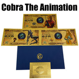 3 Designs Cobra The Animation Gold Banknotes for Selection