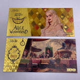 Alice's Adventures in Wonderland Gold Banknotes-4 Designs