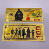 9 Designs DC Heros Gold Banknotes  for Selection