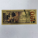 Trump 100 Dollars USA President Donald Trump Fight To Save America Stand Strong Gold Plated Banknote Commemorative Banknotes Gift