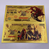 5 Designs fate stay night Gold Banknotes and coins for Selection