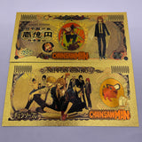 14 Designs Chainsaw Man Gold Banknotes for Selection