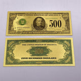 Wholesale Mixed styles America Banknote USD Dollar Banknote in 24K Gold Plated For Collection Gift