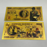 10 Designs Death Note Gold Banknotes and Coins for Selection